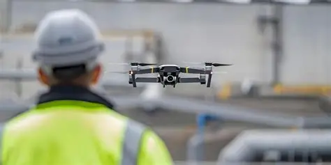 Drone conducting high-rise facade visual assessment for Florida engineering firm