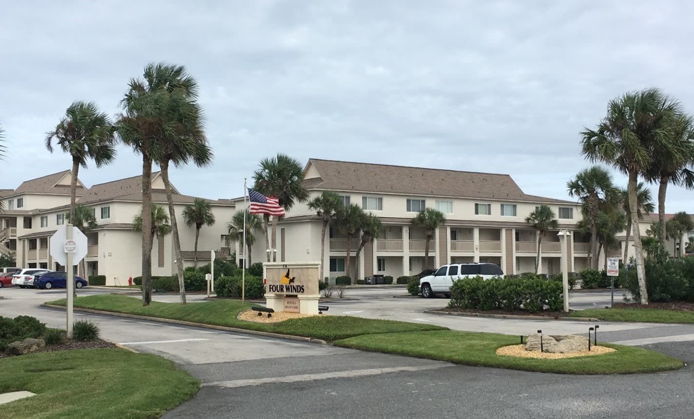Four Winds condominium exterior at 8130 A1A South in St. Augustine, Florida